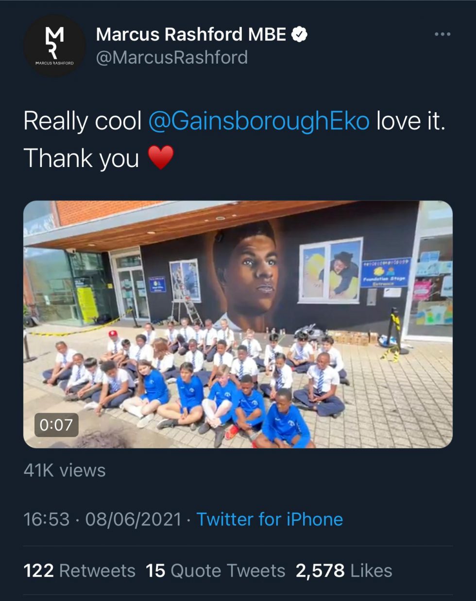 Marcus Rashford Tweet