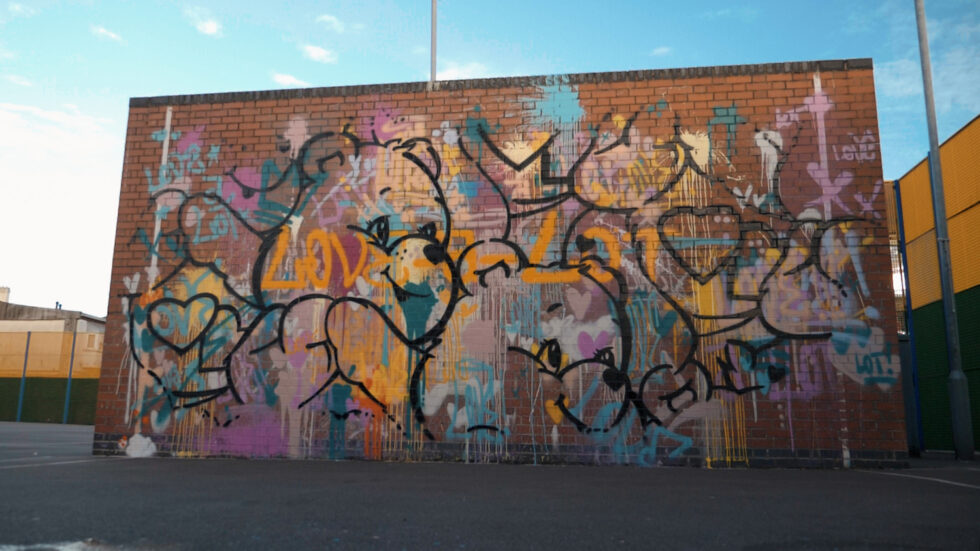 Love a lot Care Bear wall art sequence