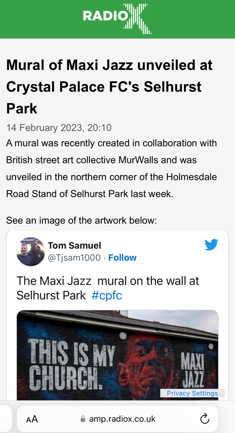 Wall Mural of Faithless Maxi - Radio X