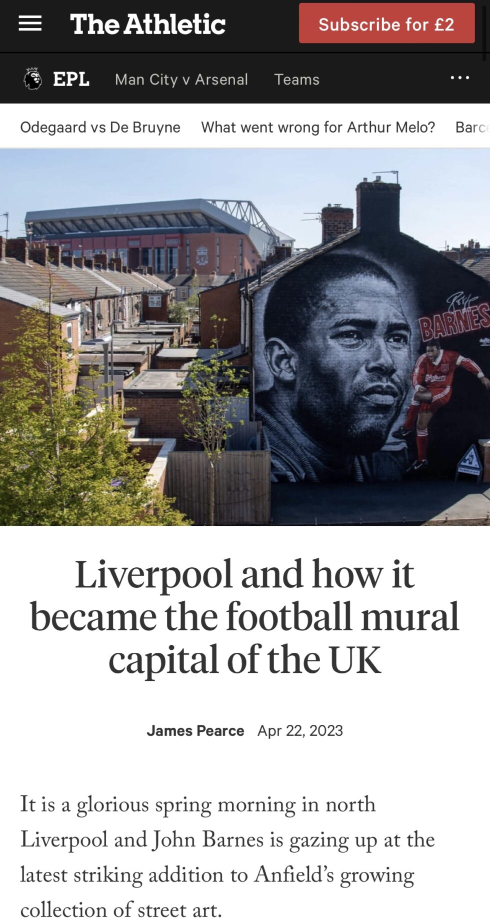 Liverpool and how it became the football mural capital of the UK